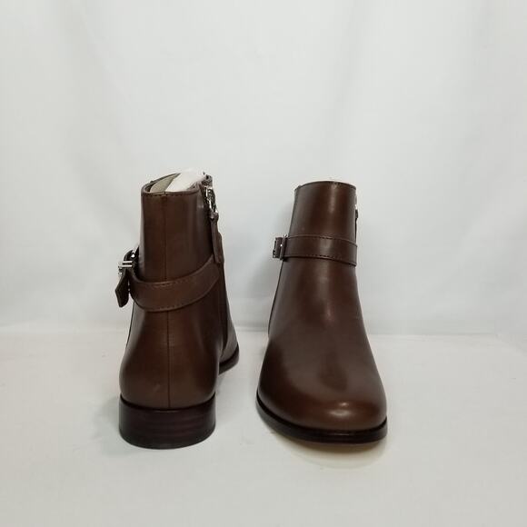 Ralph Lauren Women's Brooke Burnished Leather Bootie Size 5.5 Dark Mahogany NWT - Picture 7 of 9